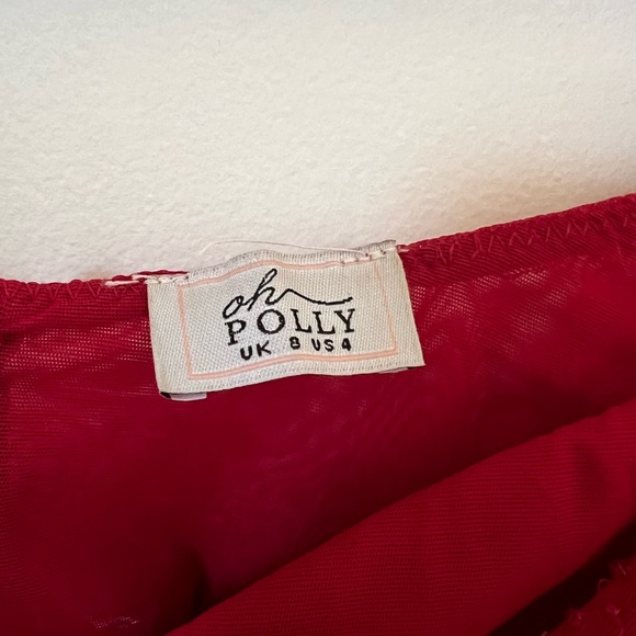 red oh polly two piece, only worn once. it’s a US size 4 - Picture 5 of 7